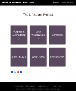 Lifespans Project homepage